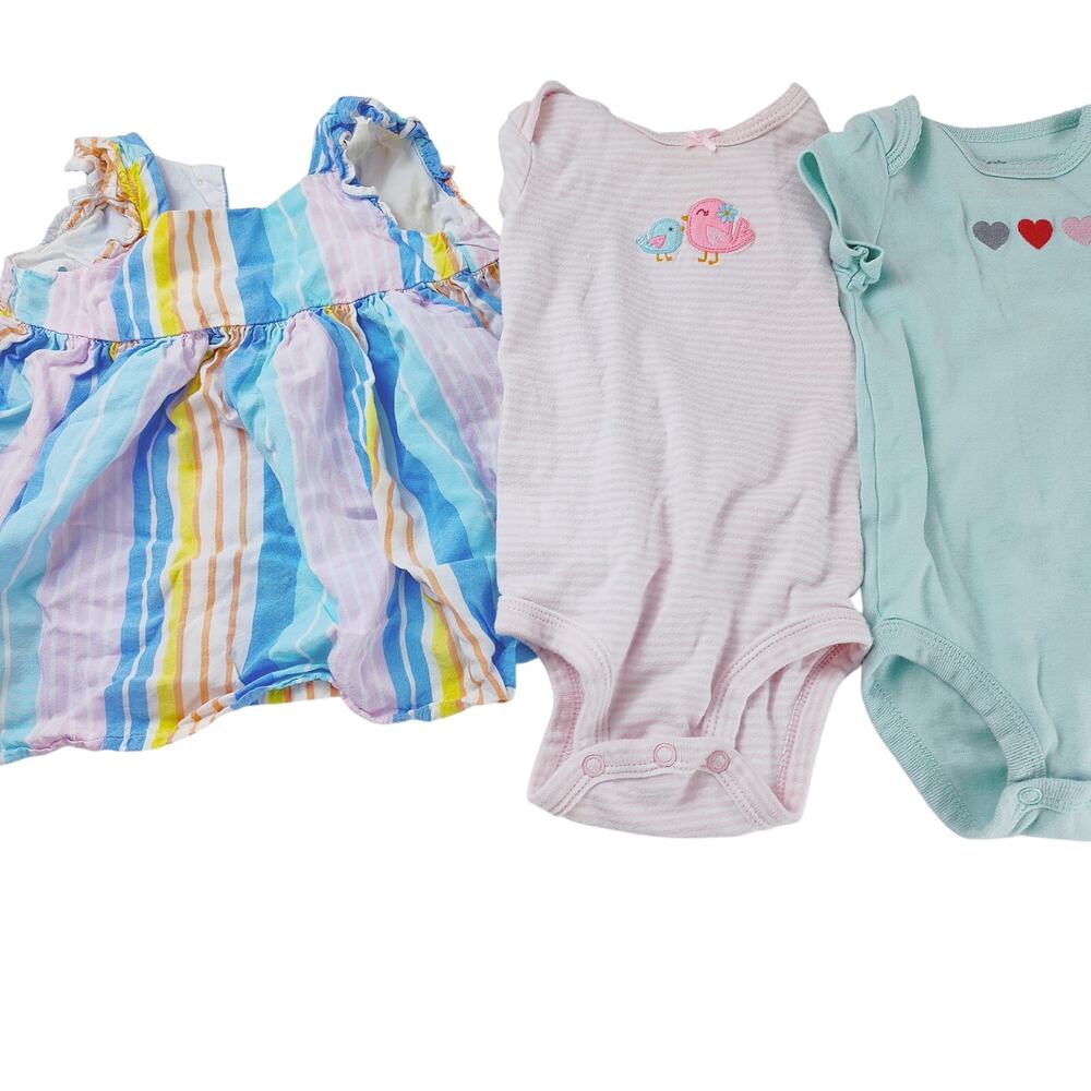 Girls 6-Month Bundle: OshKosh Dress & Carters Bodysuits